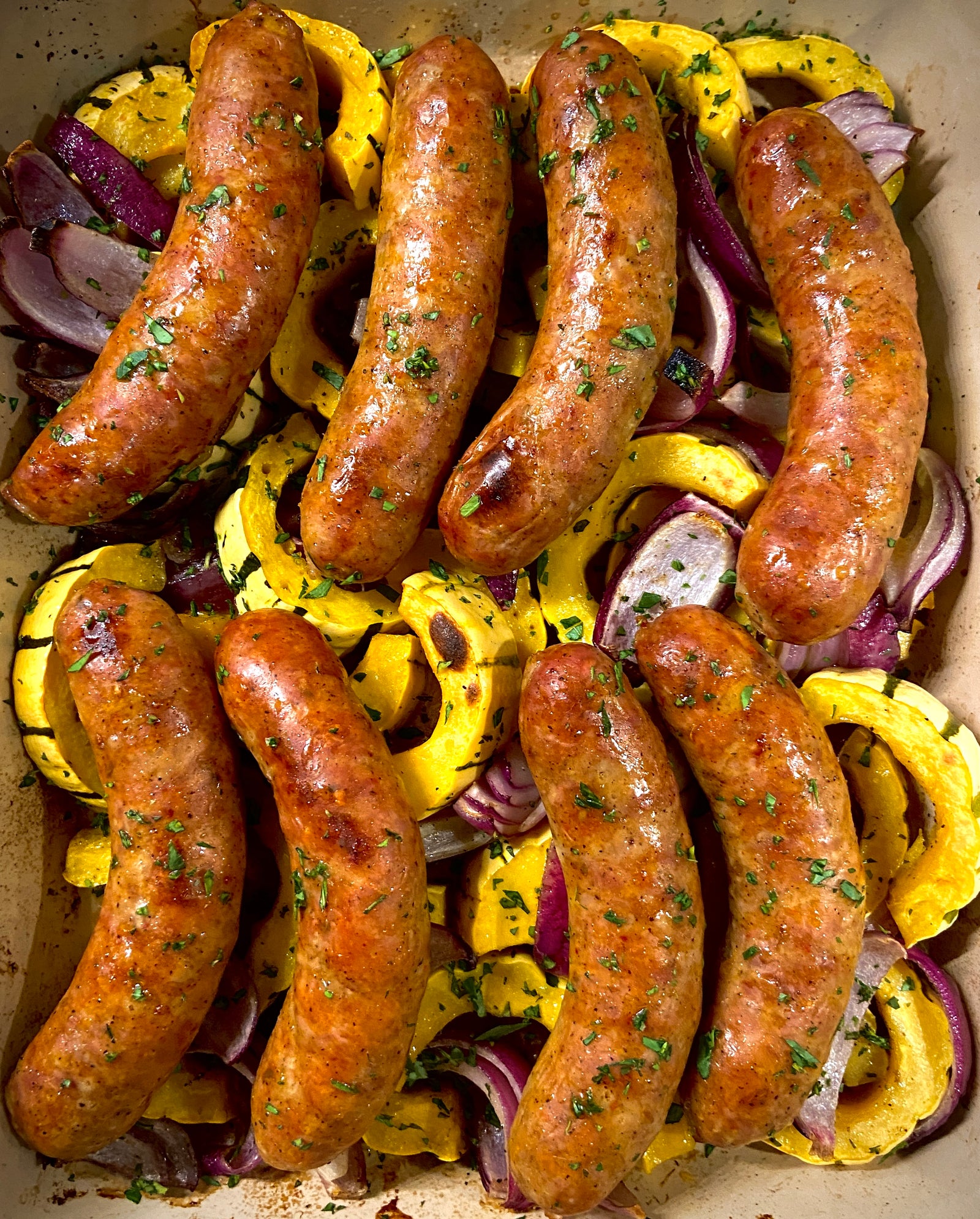 Roasted Delicata Squash and Sausage