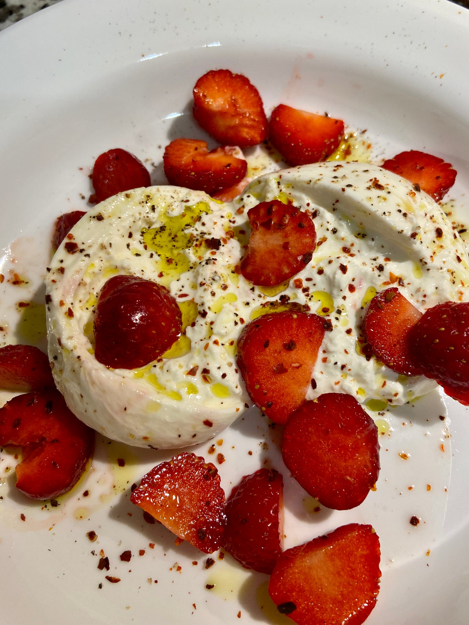 Burrata and Berries with Biancolilla