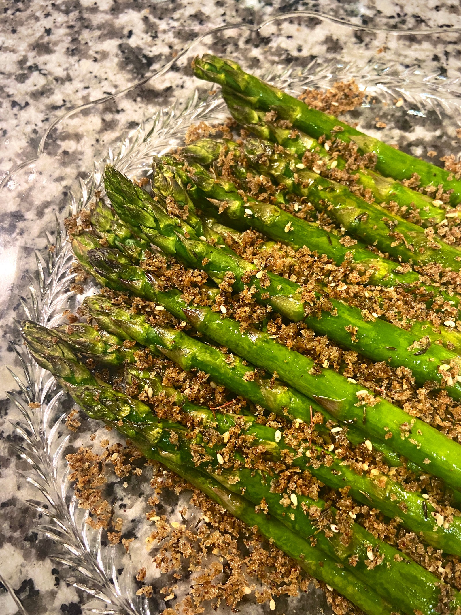 Asparagus with Za'atar Breadcrumbs